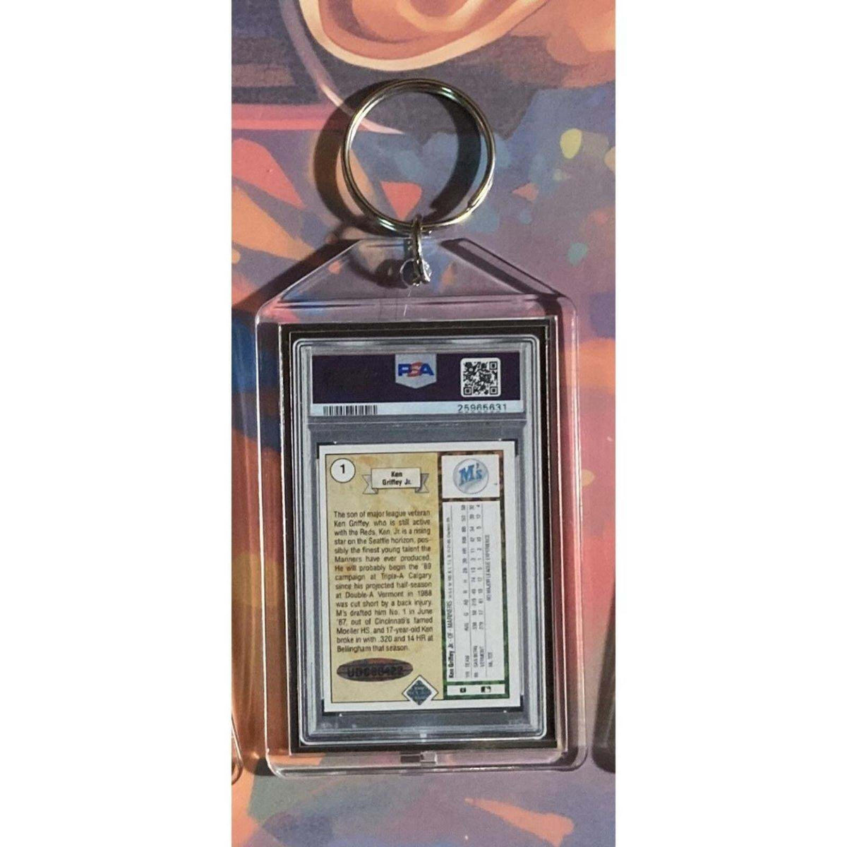 3198 Ken Griffey Jr 2009 Upper Deck Buyback-1989 UD Auto Custom Novelty Keychain