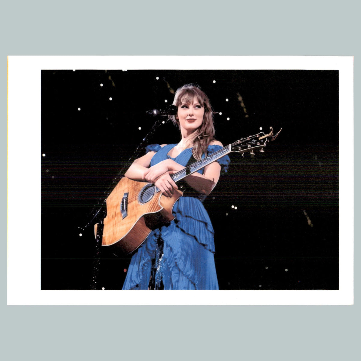 0358 P -8X10 Taylor Swift Blue Dress Glossy Photo Fast-Secure Shipping MS