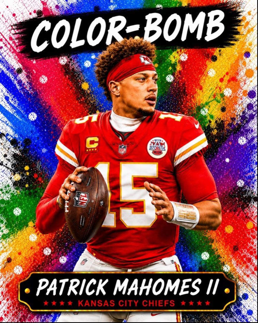 3845 Patrick Mahomes 8x10 Premium Print | Color-Bomb | With Text