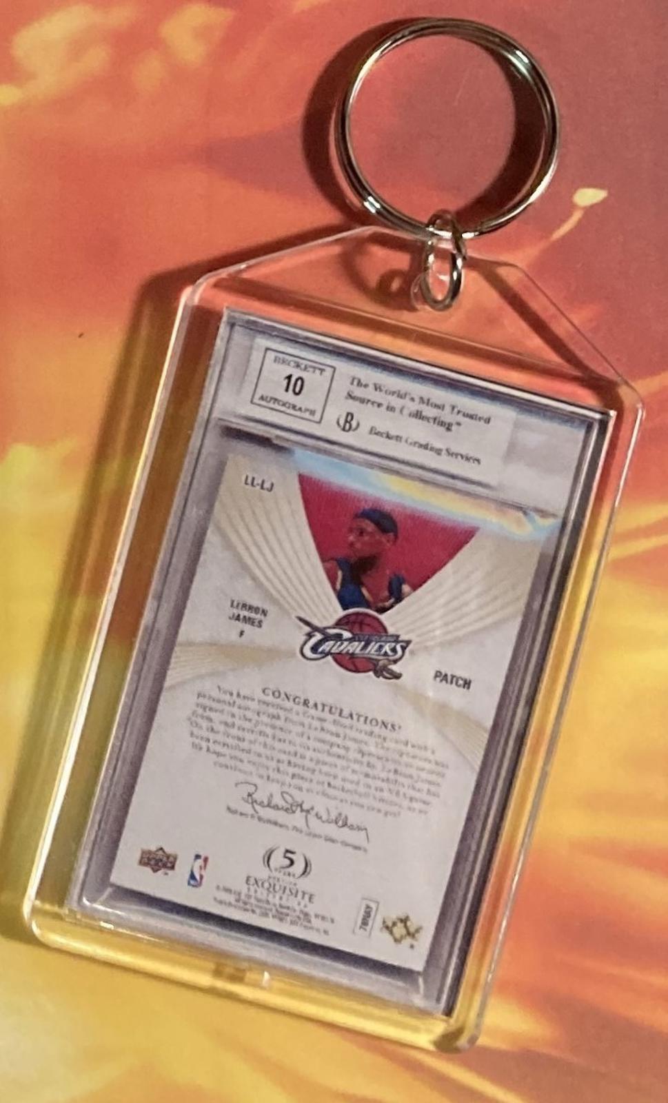 3655 Lebron James 2007 Exquisite Collection Auto Custom Hand Made Keychain