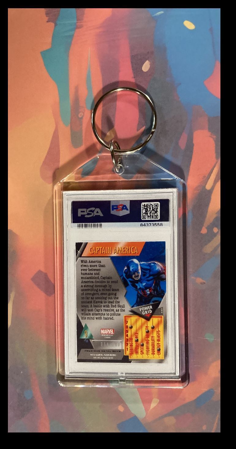 3182 Captain America 2013 Fleer Marvel Retro Precious Metal Ge Green Keychain