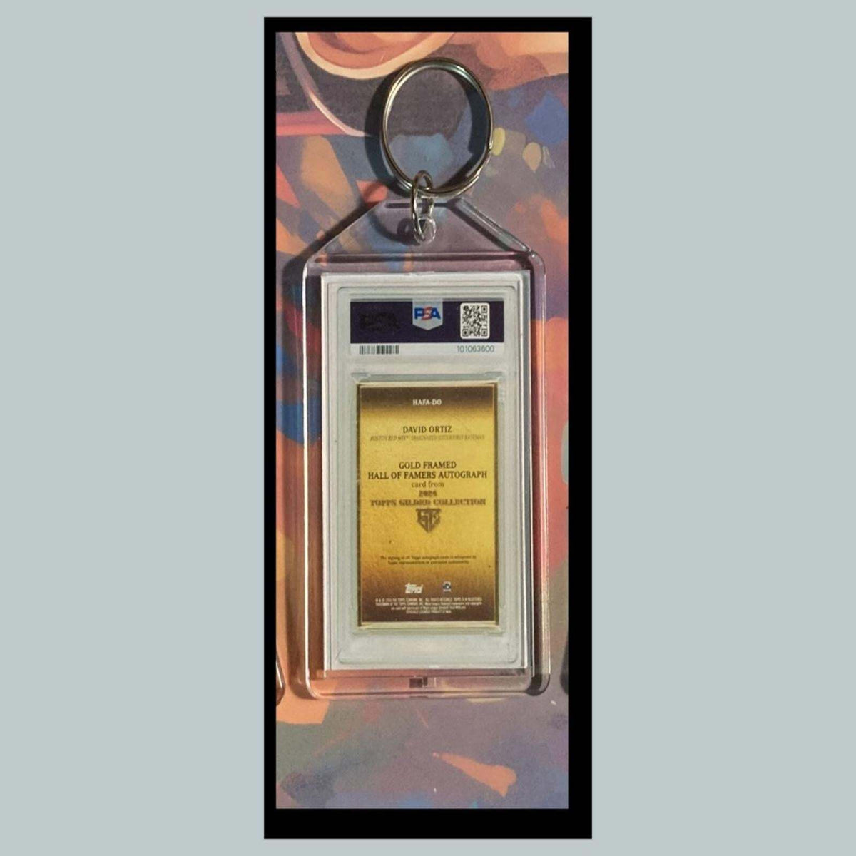 3409 David Ortiz 2024 Gilded Collection Gold Auto Custom Novelty Keychain - Gift