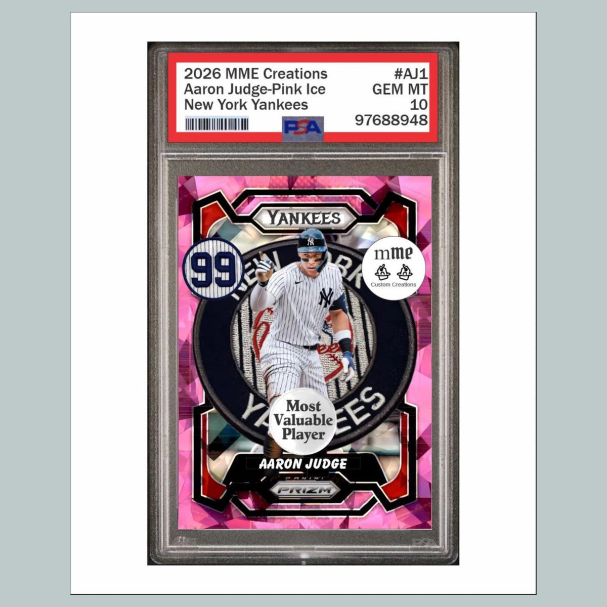 1125 P Aaron Judge Pink Ice Mockup 8x10 Glossy Photo - Fast-Secure Shipping BBL