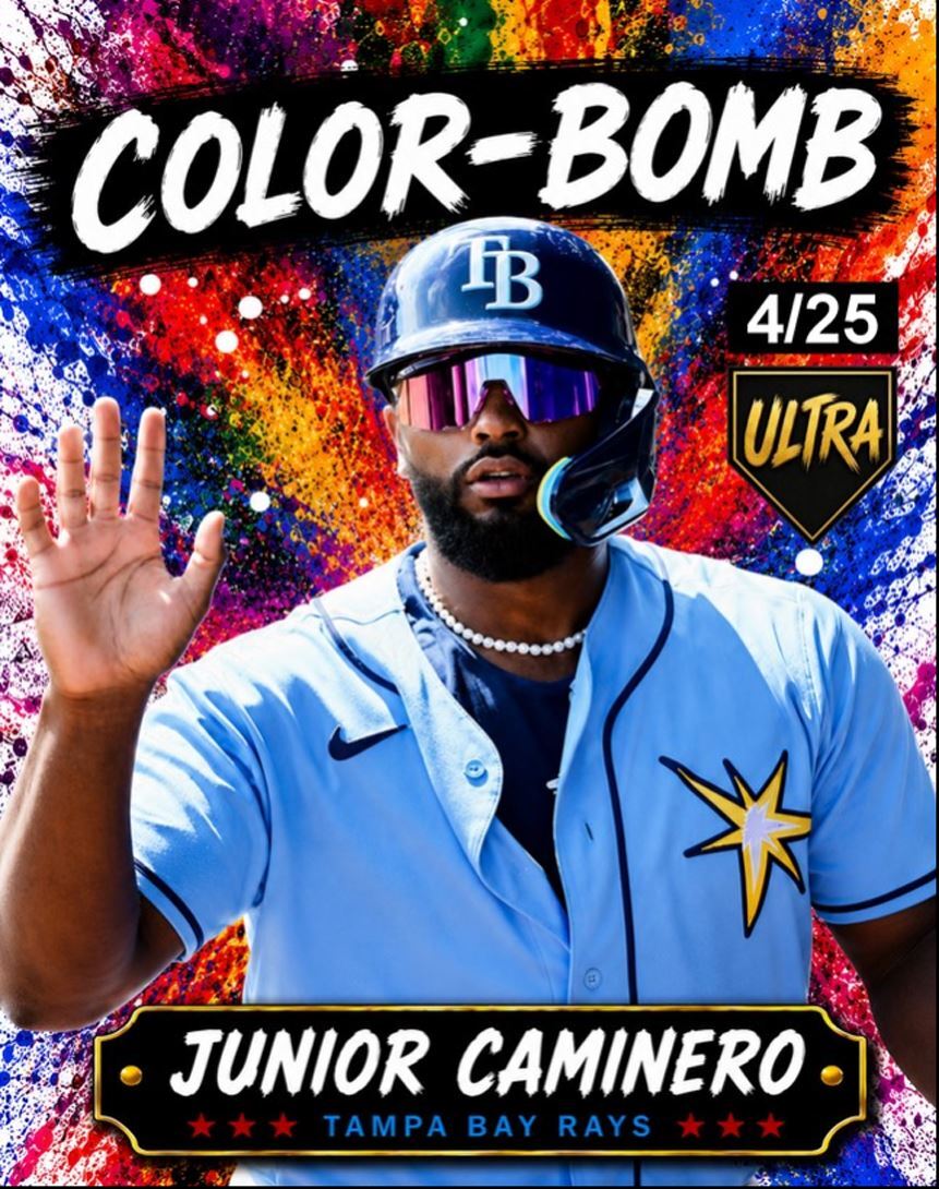3860 Junior Caminero Color-Bomb Custom 8X10 Print - Limited Edition /25