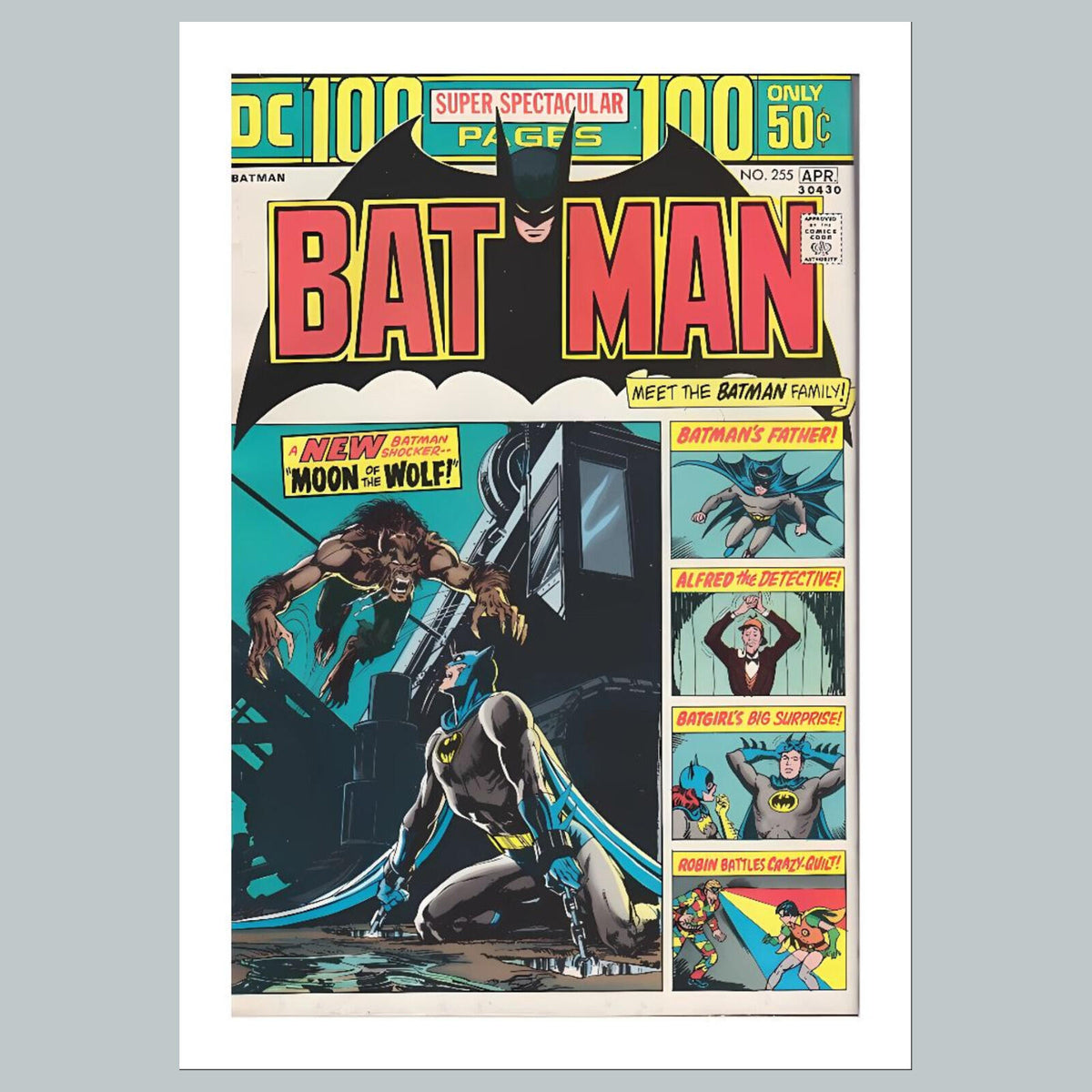 1939 Bat Man 8x10 Glossy Photo Comic Book Cover Fast-Secure Shipping