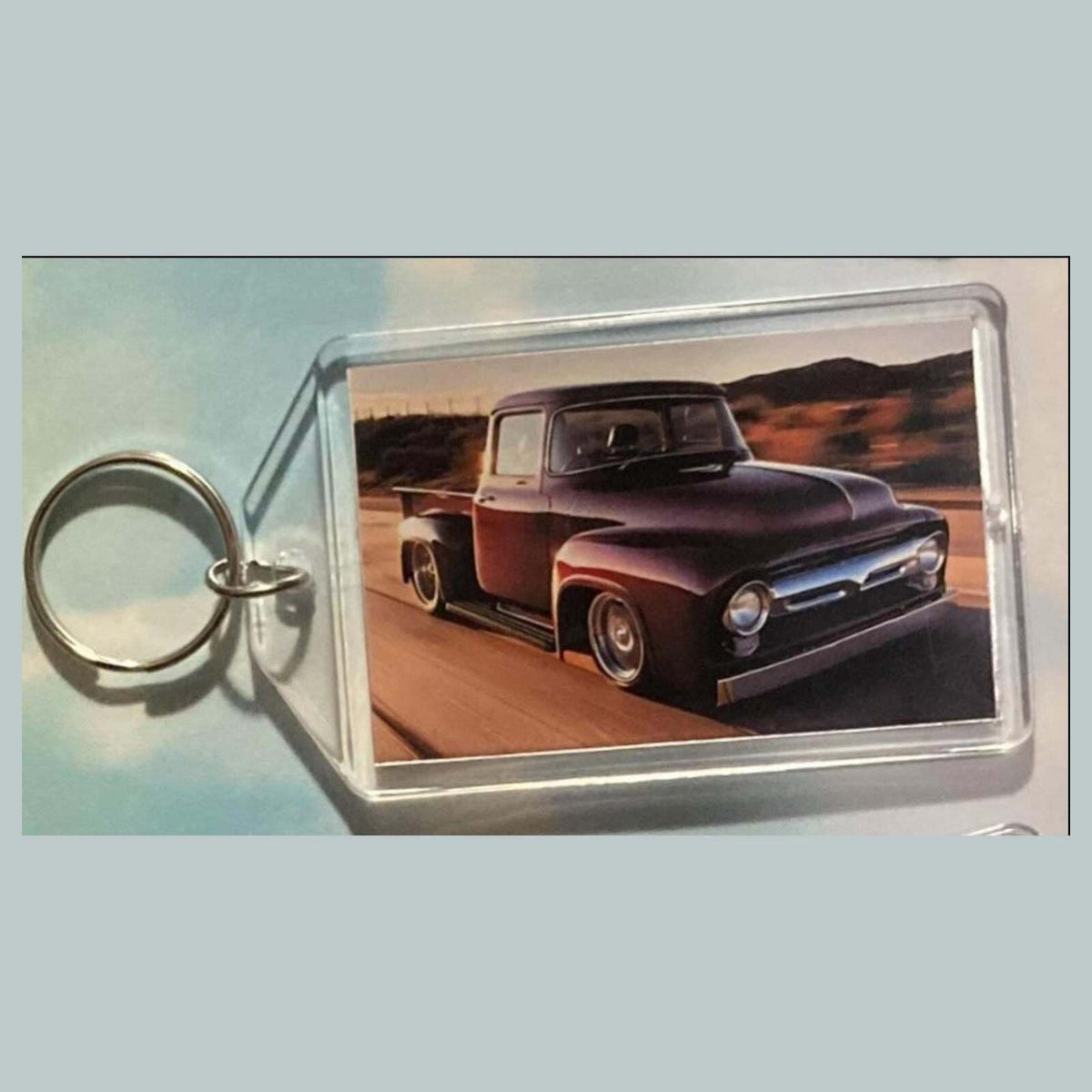 3555 1956 Ford F-100 Custom Pickup Truck Keychain | Vintage Automobile Keychain