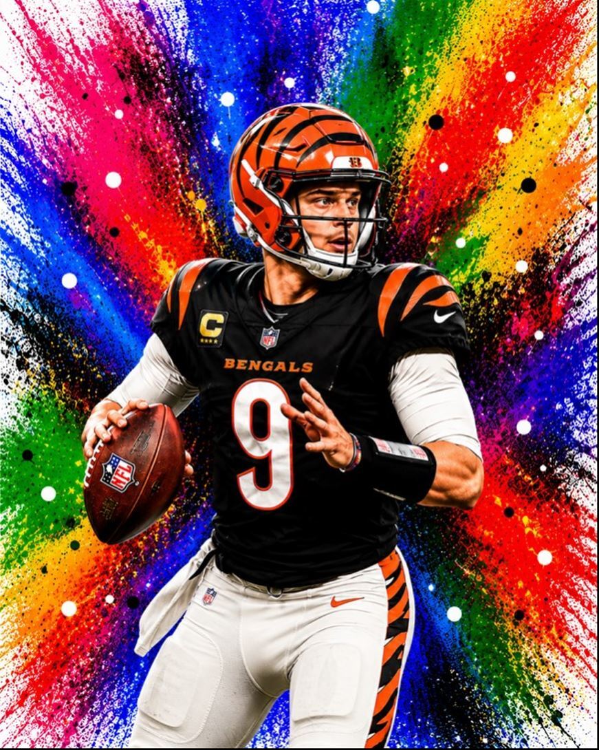 3808 Joe Burrow 8x10 Premium Print | Color-Bomb | No Text Clean