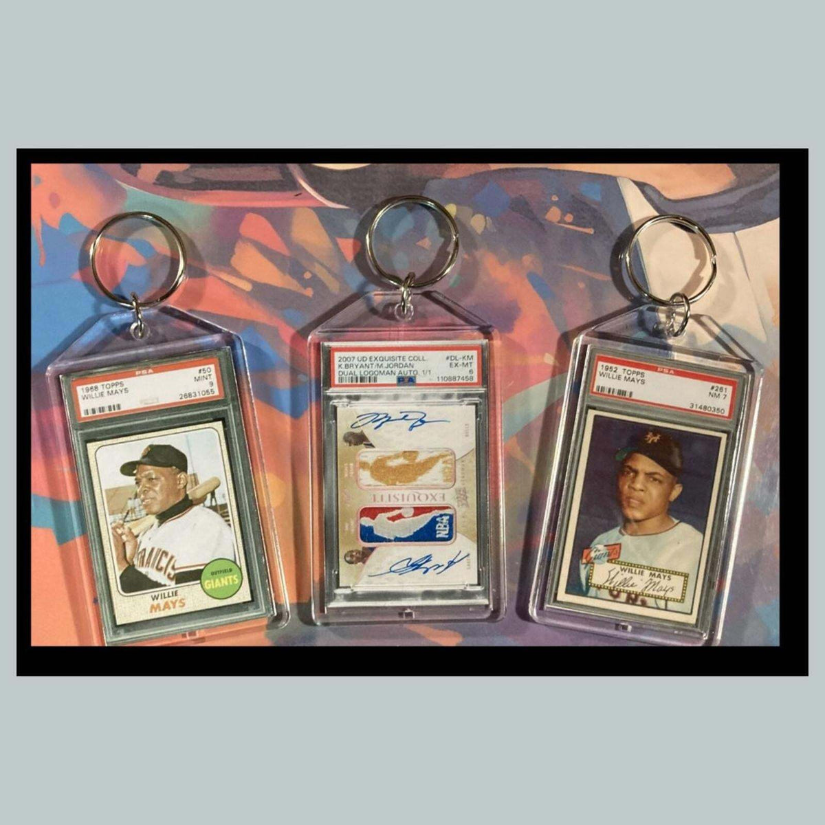 3380B Wilie Mays-Michael Jordan 3 Pack Bundle - 3 Different Novelty Keychains BKL KYC