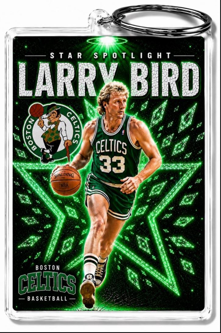 3175 Larry Bird Keychain Alt3 Custom Premium Handmade Keychain No Nameplate