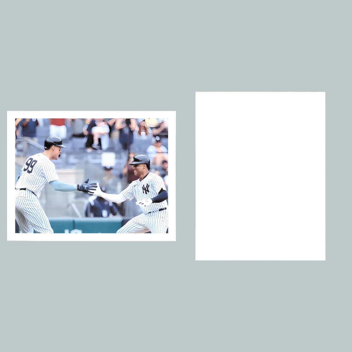 0316 P -8X10 Aaron Judge and Juan Soto-Slapping Hands Glossy Photo BBL