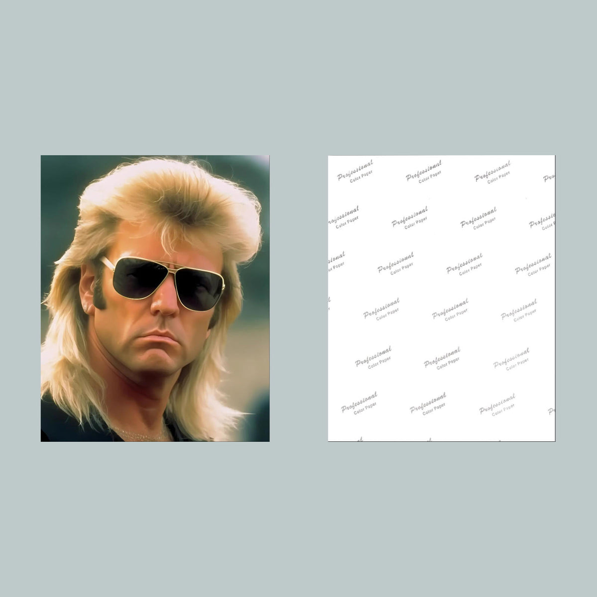 0774 P -8X10 Trump Mullet Glossy Photo Fast-Secure Shipping MS