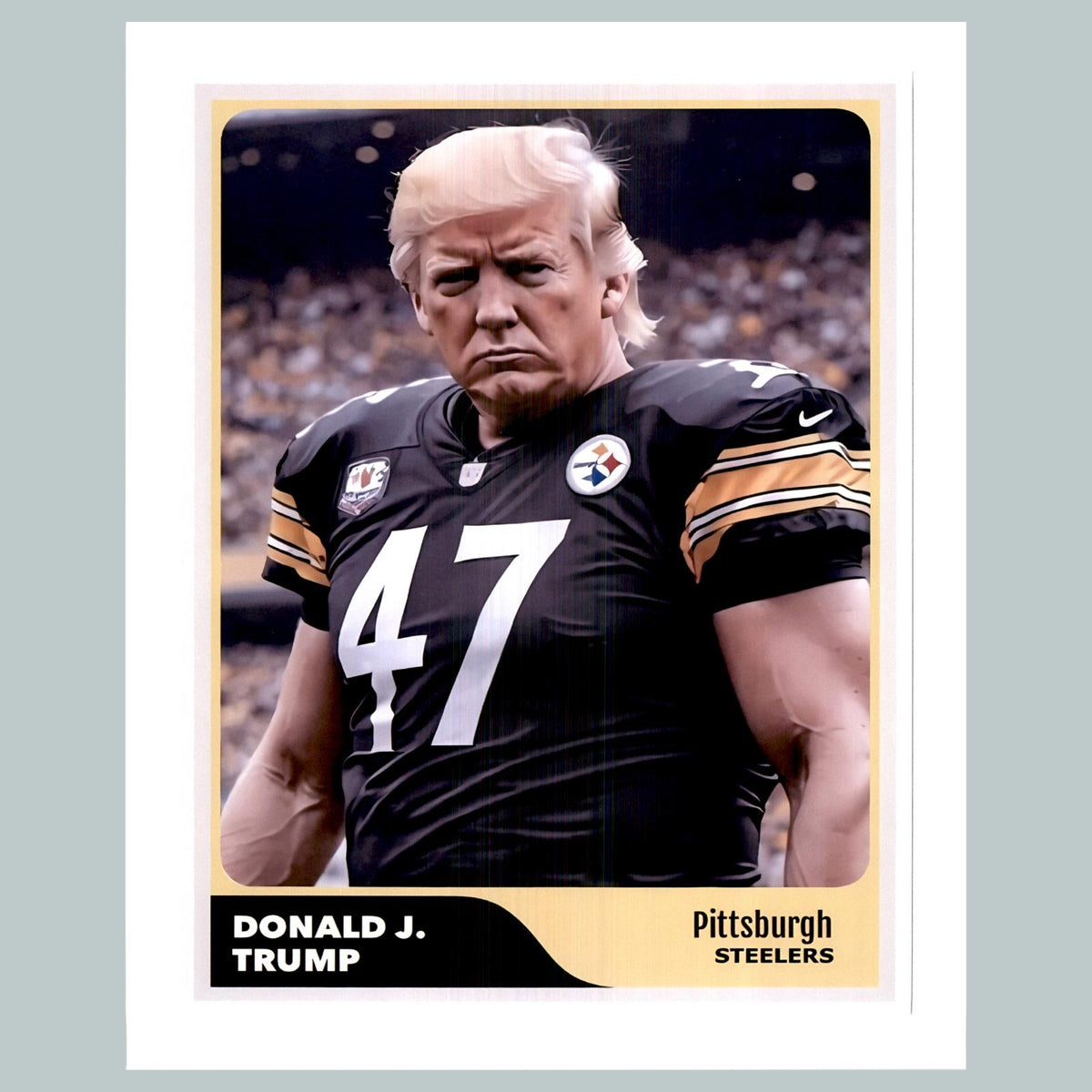 0497 P-8X10 Trump Steelers Glossy Photo Fast-Secure Shipping MS