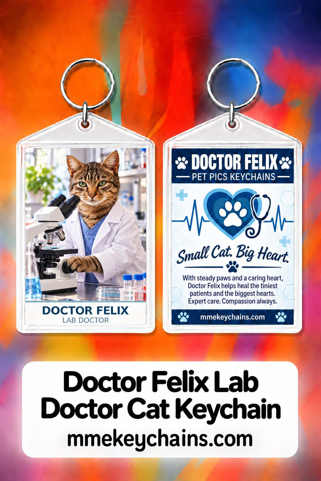 4916 Personalized Pet Pics Keychains Doctor Felix – Lab Doctor
