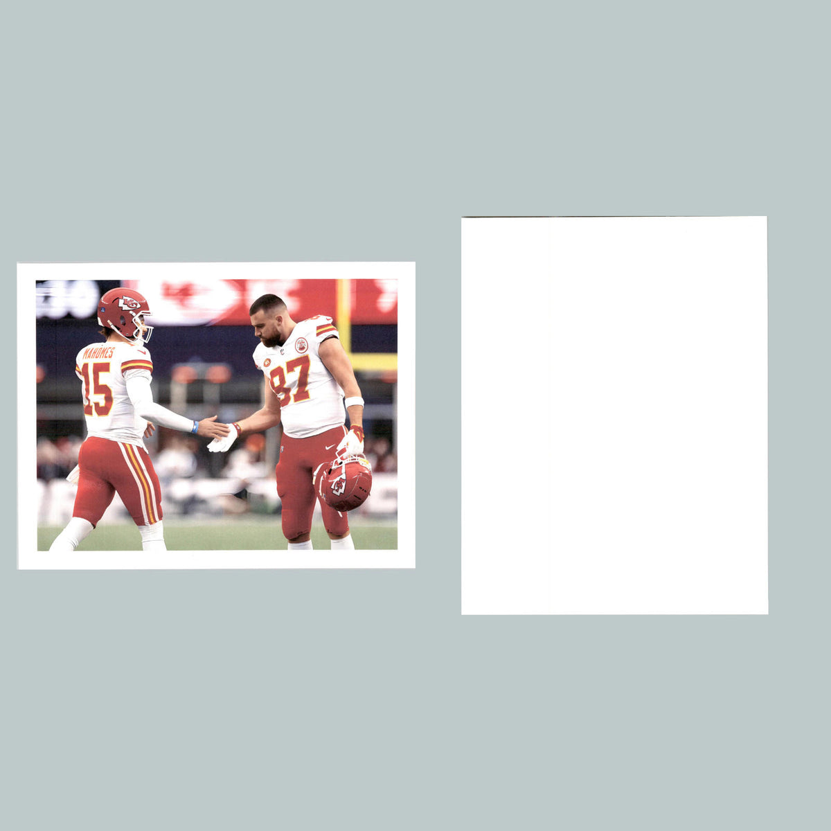 0160 8X10 Patrick Mahomes and Travis Kelce-Gimme 5 Glossy Photo FBL
