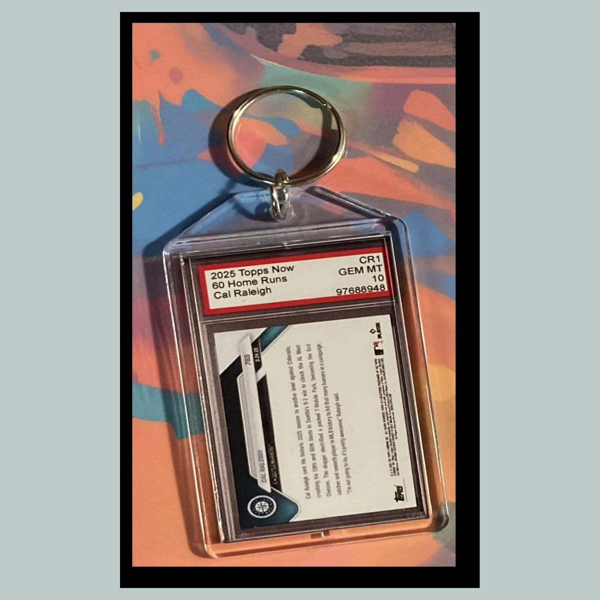 3523 Cal Raleigh 60 HR Record 2025 Now Custom Made Keychain-Makes A Great Gift