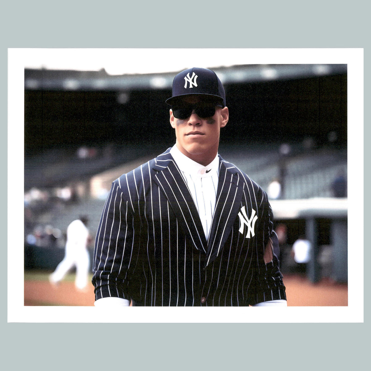 0093 P -8X10 Aaron Judge Black Pinstripes Glossy Photo Fast Shipping BBL