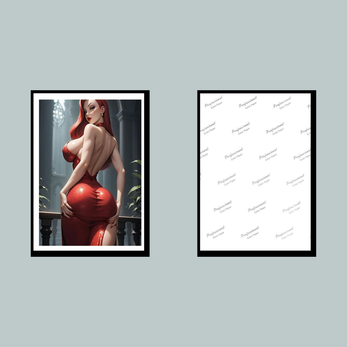 0631 P-8X10 Pinup Red Dress Glossy Photo Fast-Secure Shipping MS