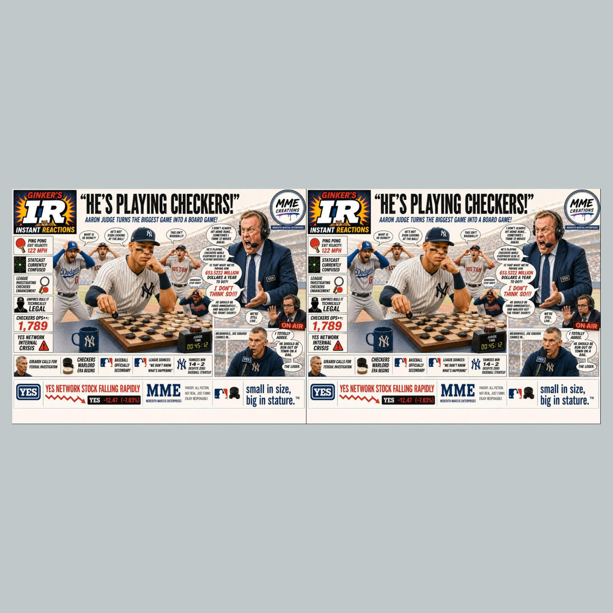 2782 Judge Playing Checkers Ginker’s Instant Reactions 8X10 Print