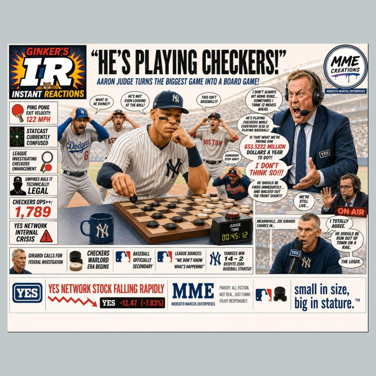 2782 Judge Playing Checkers Ginker’s Instant Reactions 8X10 Print