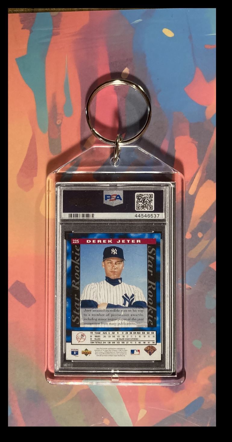 3012 Derek Jeter 1995 UD Diamond Gold Custom Keychain Great Gift