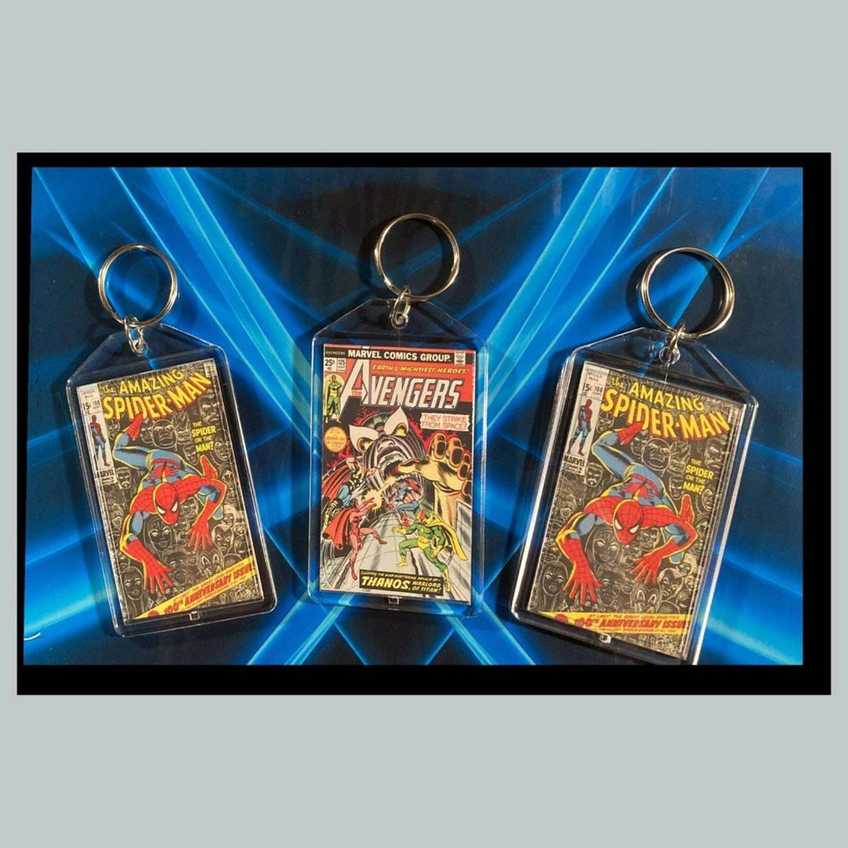3403B Spider Man Classic 3 Pack Bundle -3 Diff Custom Novelty Keychains