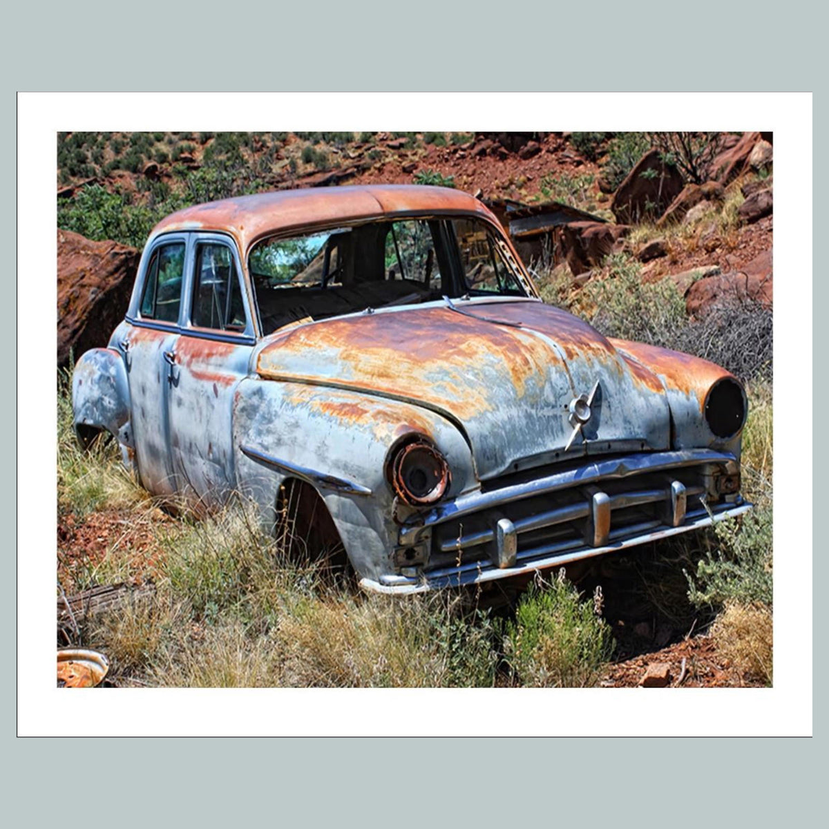 0933 P -8X10 1951 Plymouth Cranbrook In Desert 8x10 Glossy Photo - Fast Ship MS