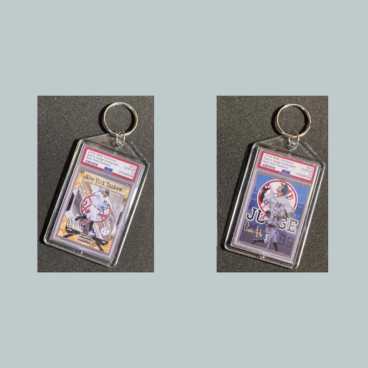 3793 Aaron Judge Gold Snakeskin Mockup Keychain