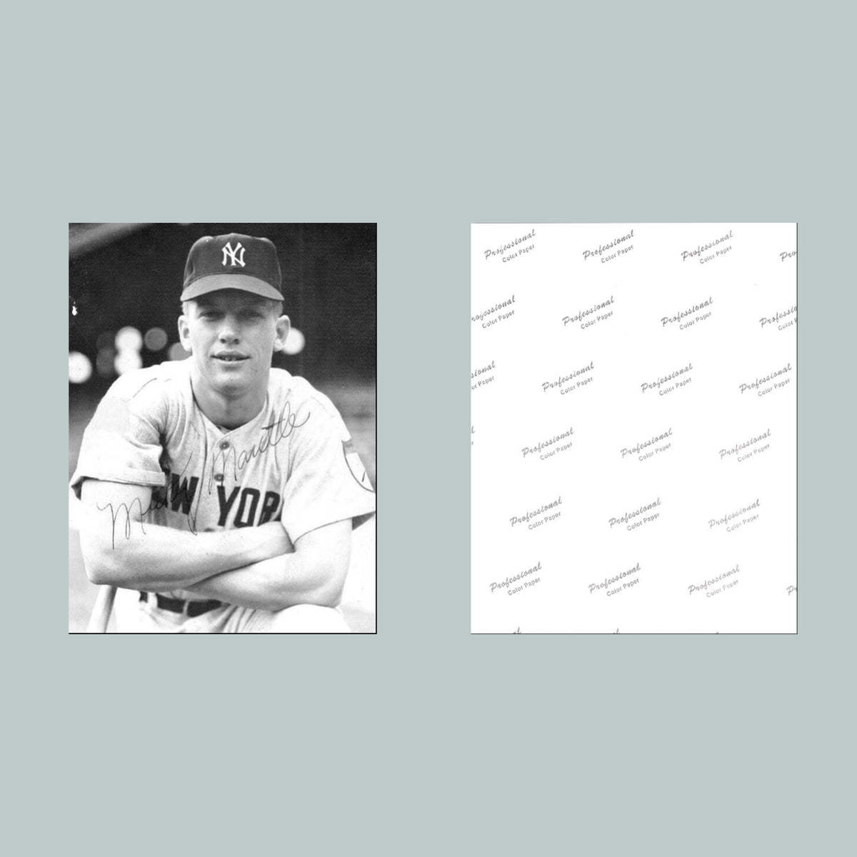 0781 P -8X10 Mickey Mantle Fac Auto Glossy Photo Fast-Secure Shipping BBL
