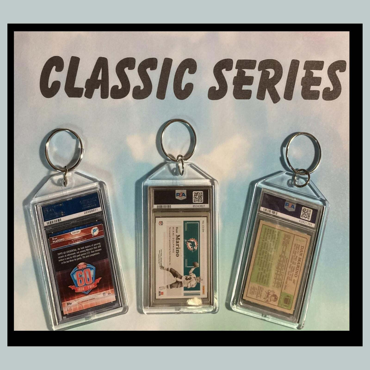 3462B Dan Marino 3 Pack Classic Bundle - 3 Different Custom Novelty Keychains