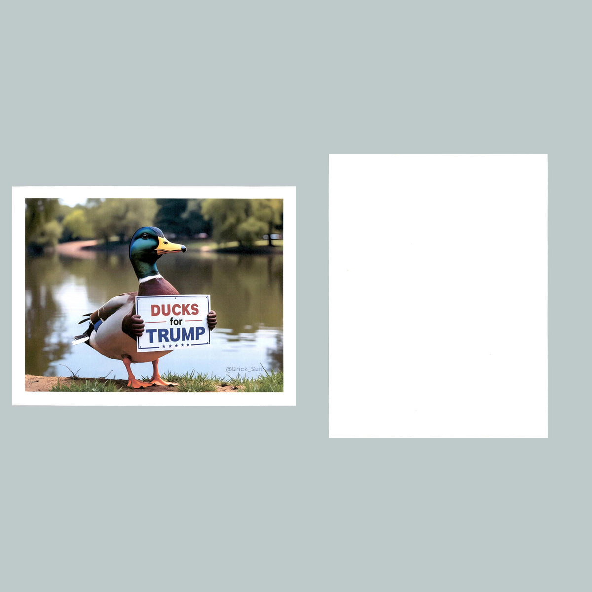 0197 P -8X10 Trump Sign-Duck Glossy Photo Fast-Secure Shipping MS
