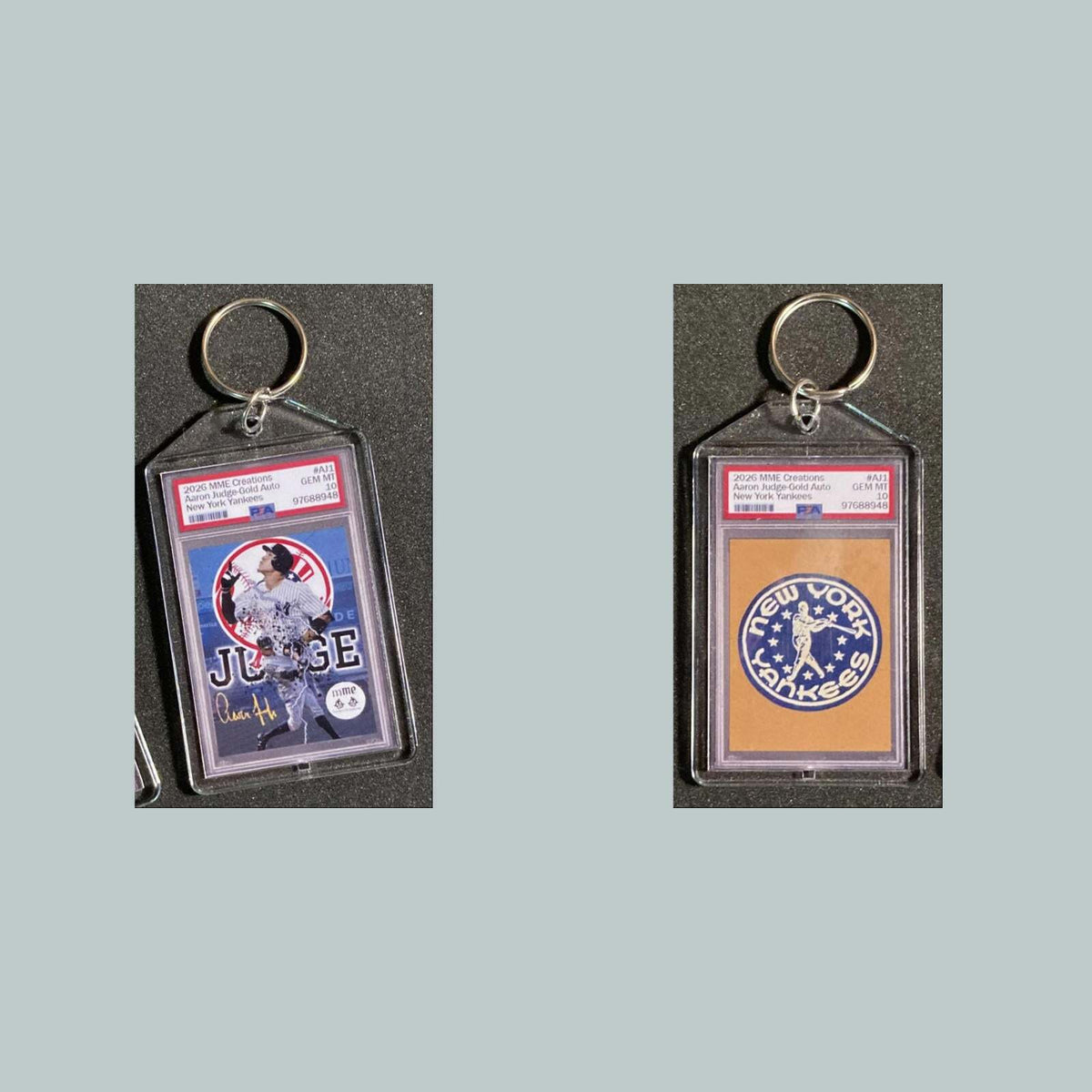 3792 Aaron Judge Gold Letters Auto Mockup Keychain
