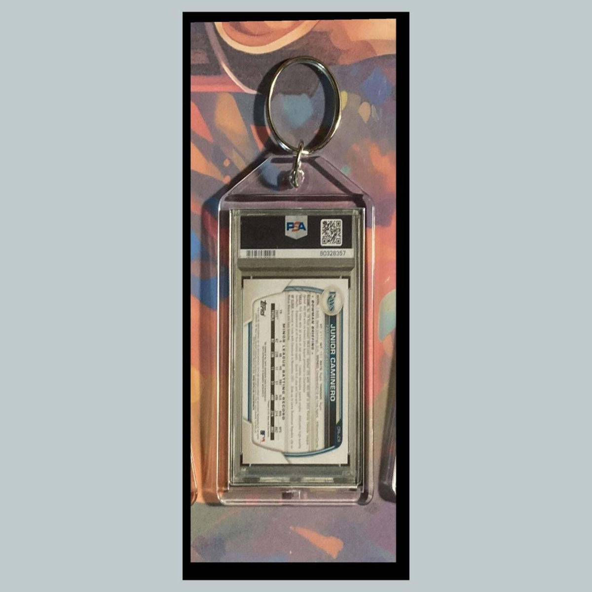 3431 Junior Caminero 2024 Chrome Red Lava Auto Custom Novelty Keychain- Gift