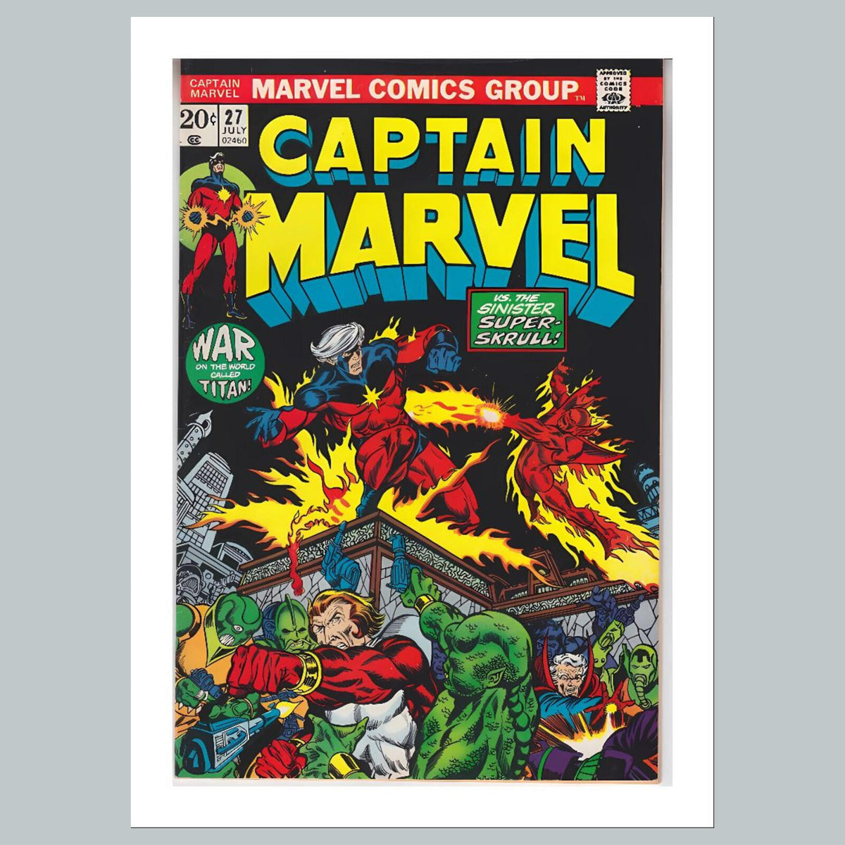 1911 Captain Marvel 8x10 Glossy Photo Comic Book Cover Fast-Secure Shipping