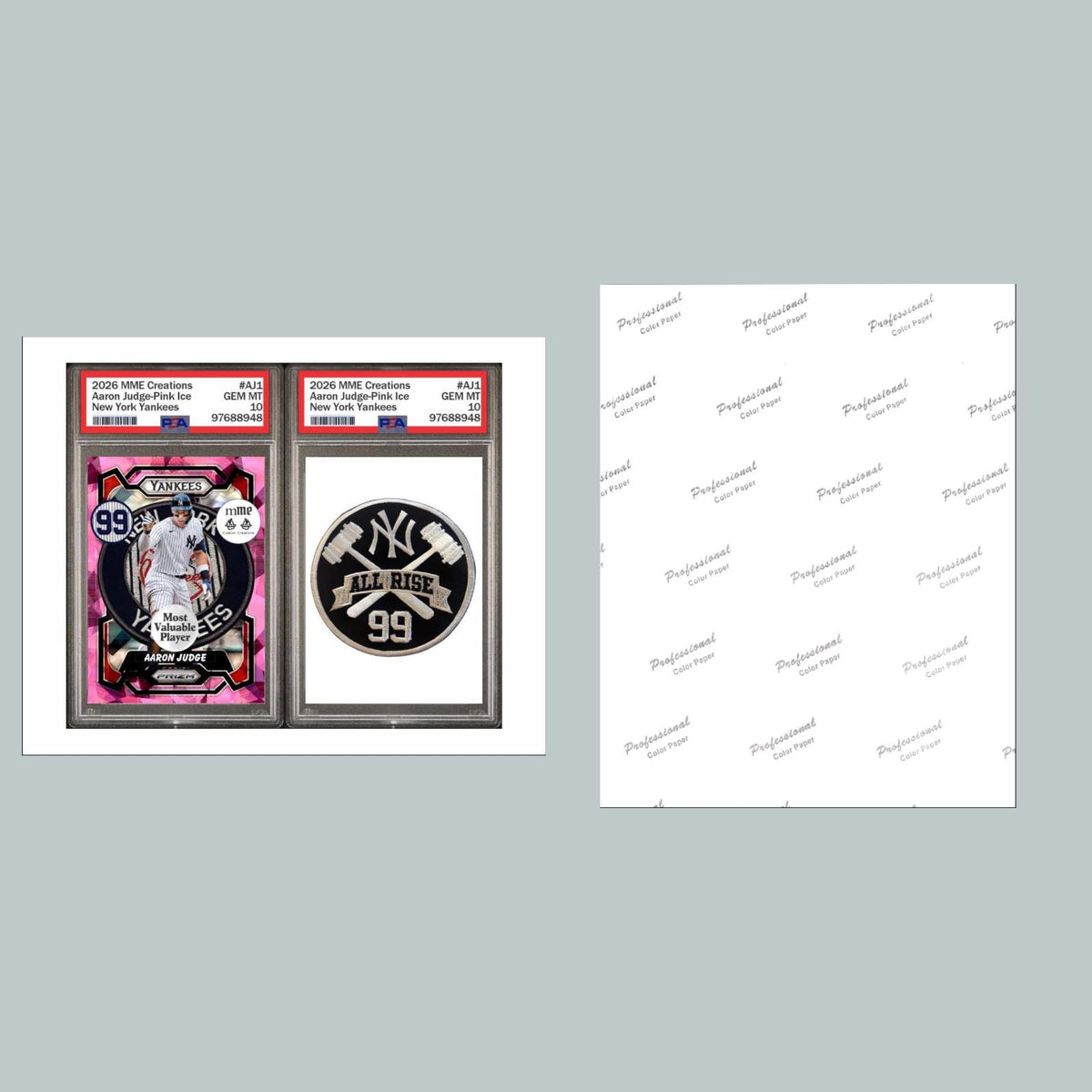 1126 P Aaron Judge Pink Ice Mockup 8x10 Glossy Photo - Fast-Secure Shipping BBL