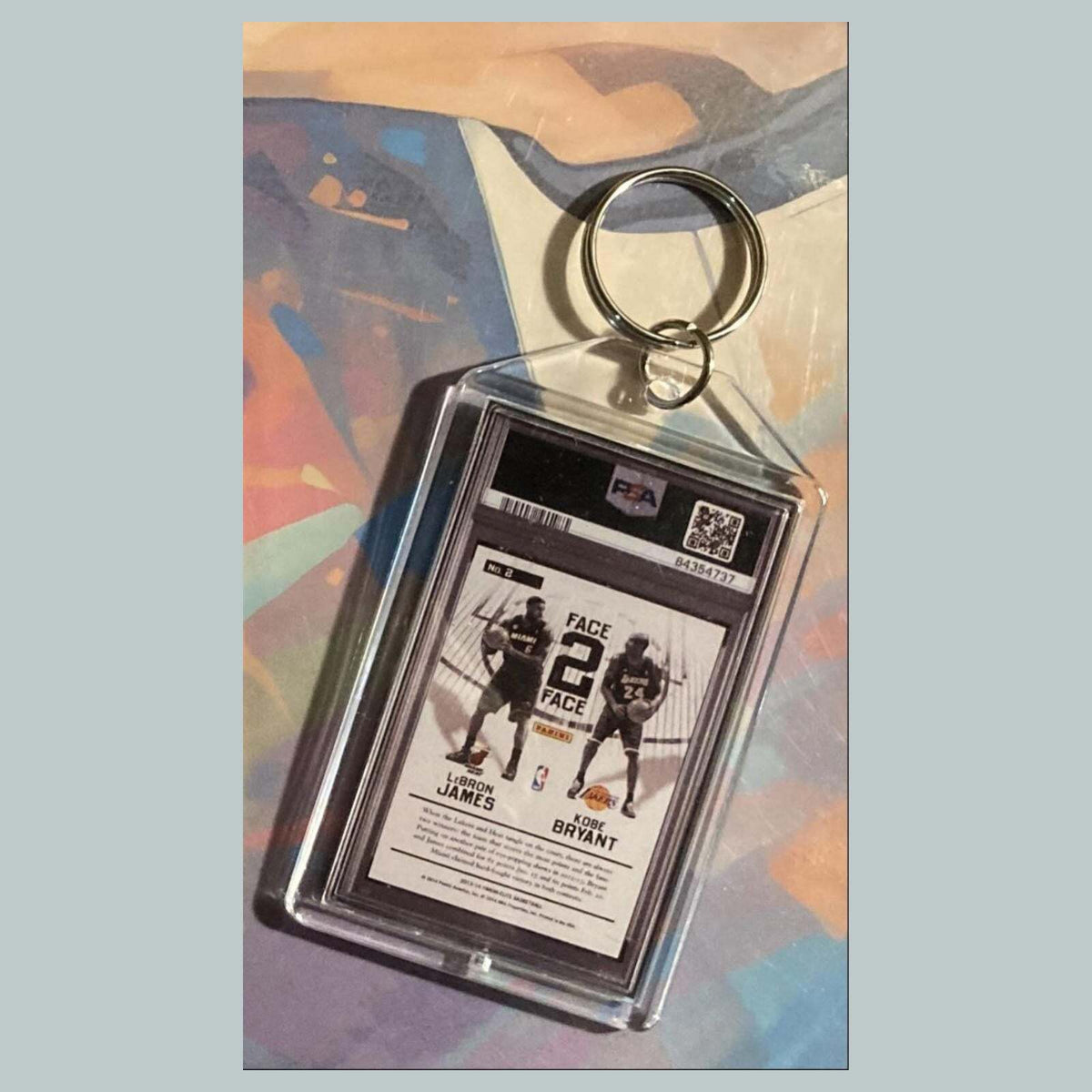 3541 2013 Panini Elite Face 2 Face Gold L.James-K.Bryant Custom Keychain Gift