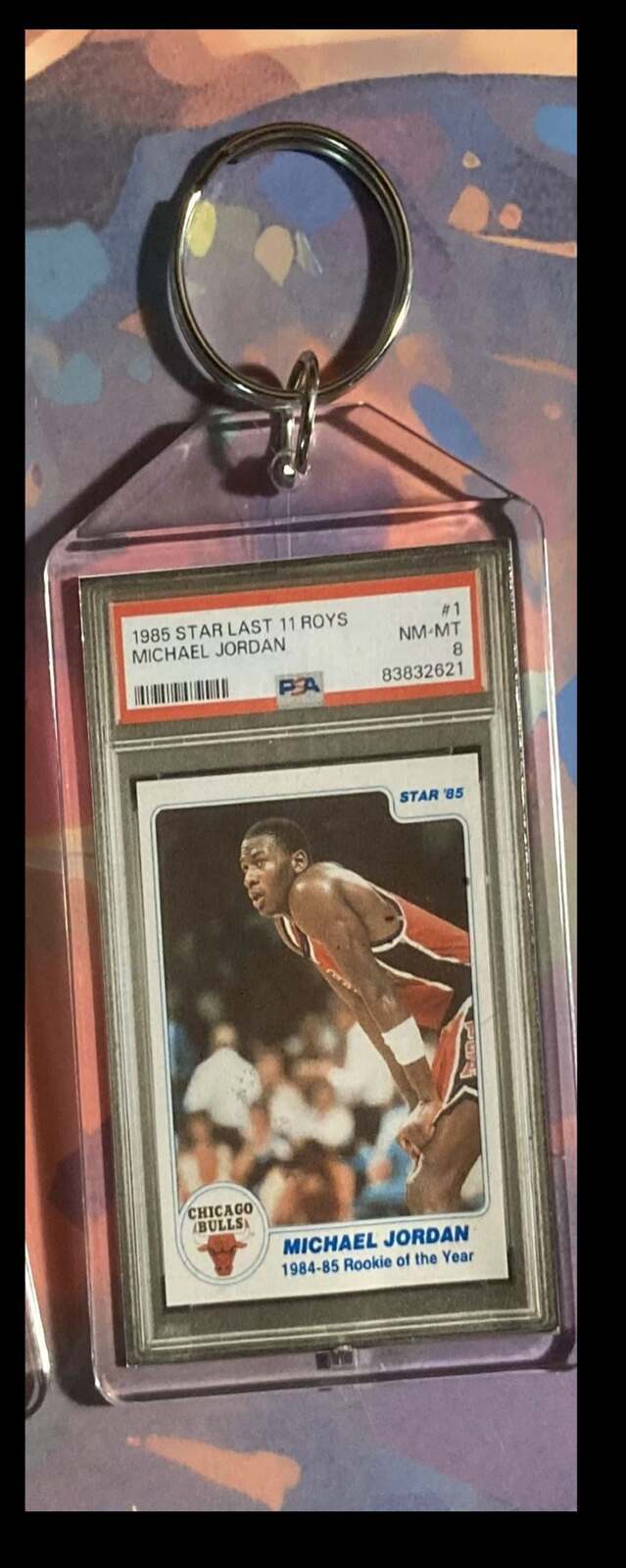 3235 Michael Jordan1985 Star ROY Custom Hand Made Keychain-Great Gift