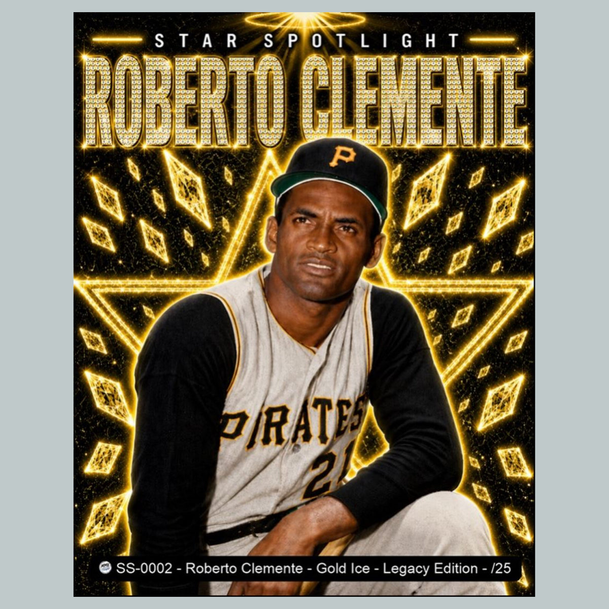 2948 Roberto Clemente Gold Star Spotlight Series 8x10 Limited Edition Print /25