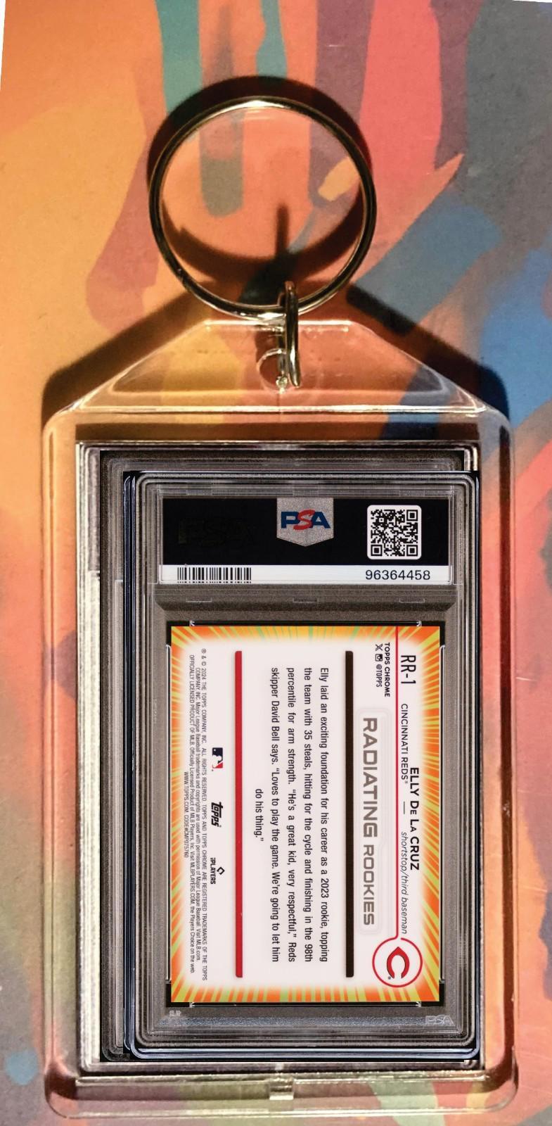3513 EDC 2024 Topps Chrome Radiating Rookies Custom Hand Made Keychain Gift