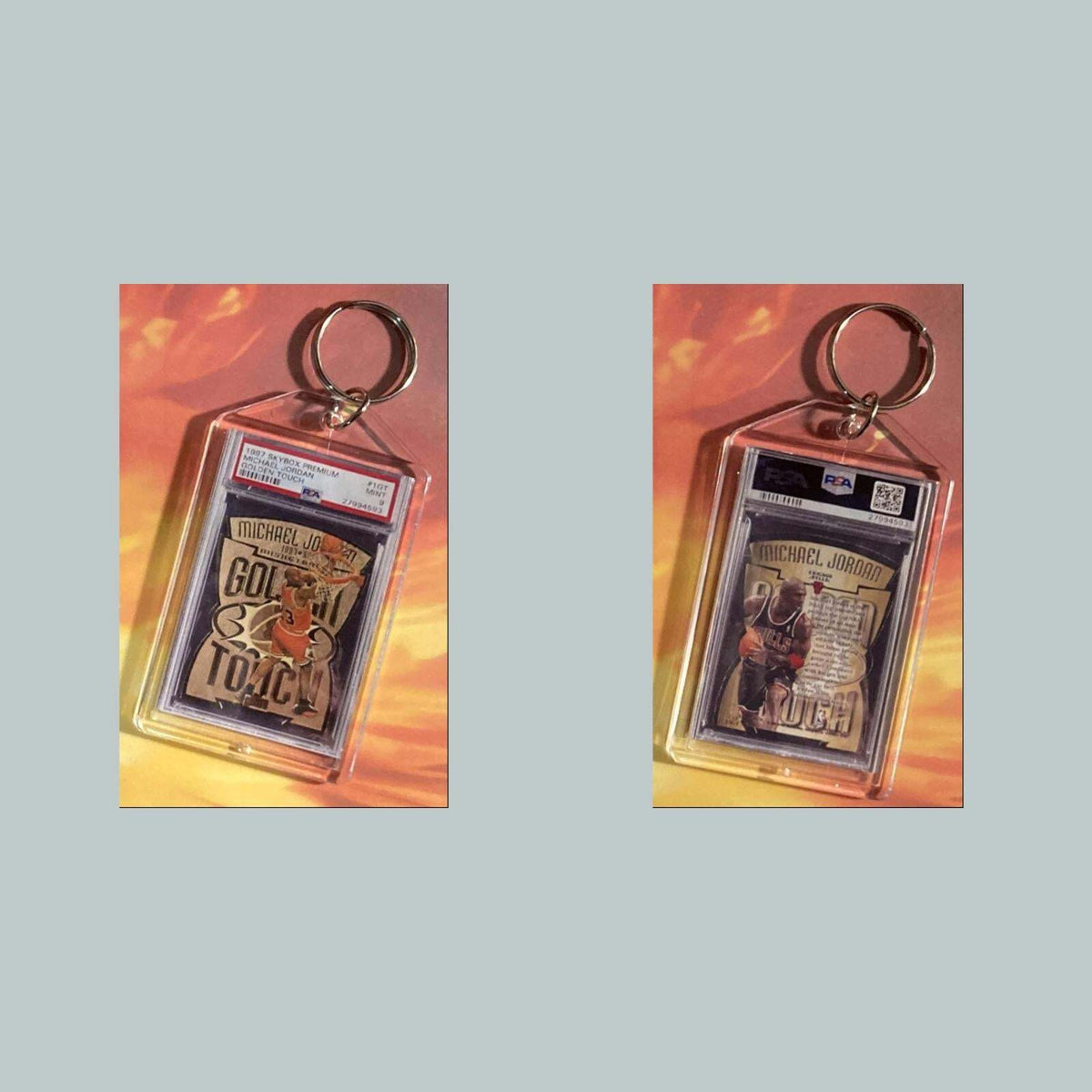 3638 Michael Jordan 1997 Skybox Golden Touch Custom Hand Made Keychain