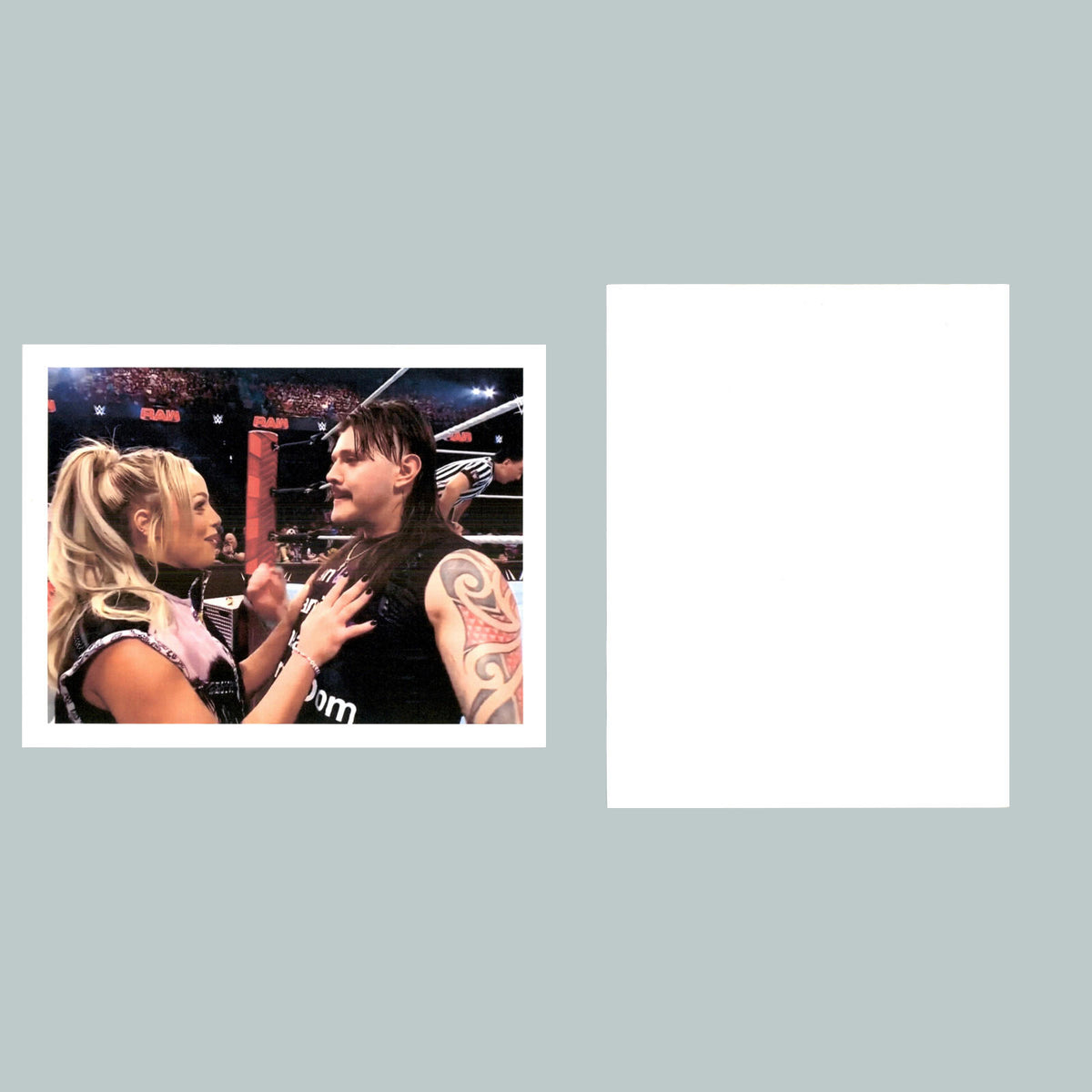 0129P 8X10 Liv Morgan & Dirty Dom Side Of Ring Glossy Photo Fast-Secure Ship