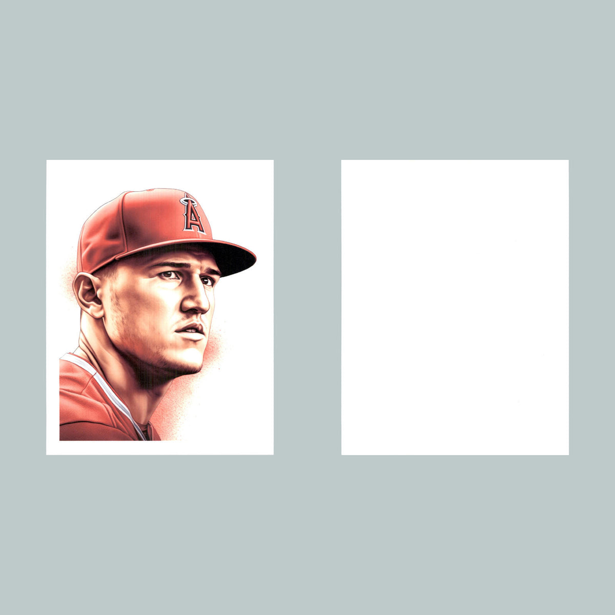 0171 P -8X10 Mike Trout Portrait V Glossy Photo Fast-Secure Shipping BBL