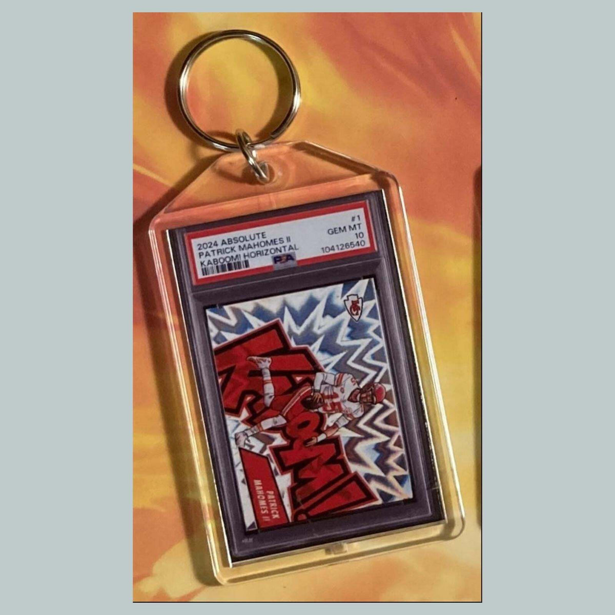 3620 Patrick Mahomes 2024 Panini Absolute Kaboom Custom Keychain