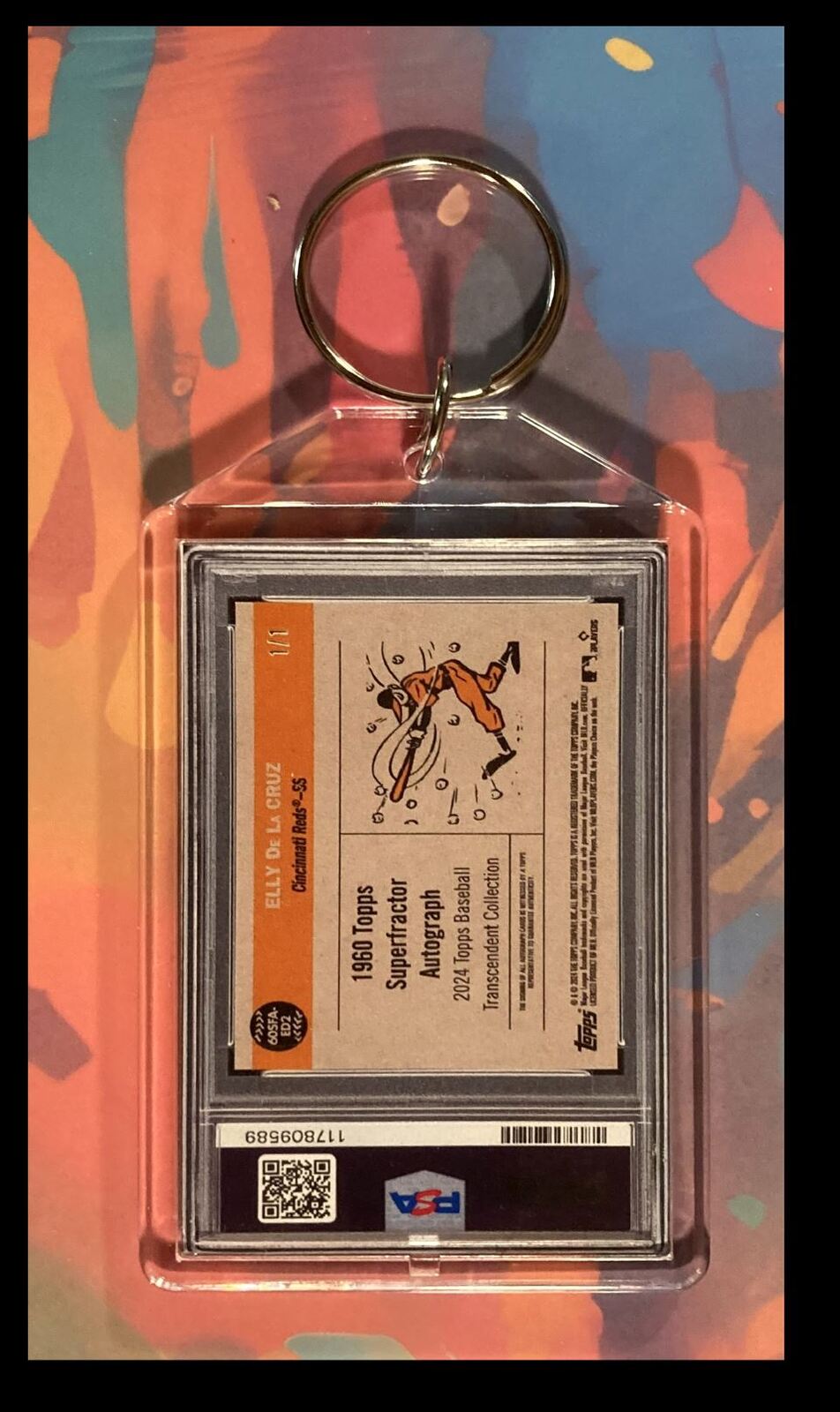 3163 Elly De La Cruz 2024 Transcendent Superfractor Keychain-Gift