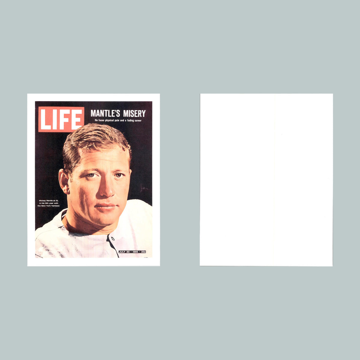 0048 P-8X10 Mickey Mantle Life Mag Cover Glossy Photo Fast Shipping BBL