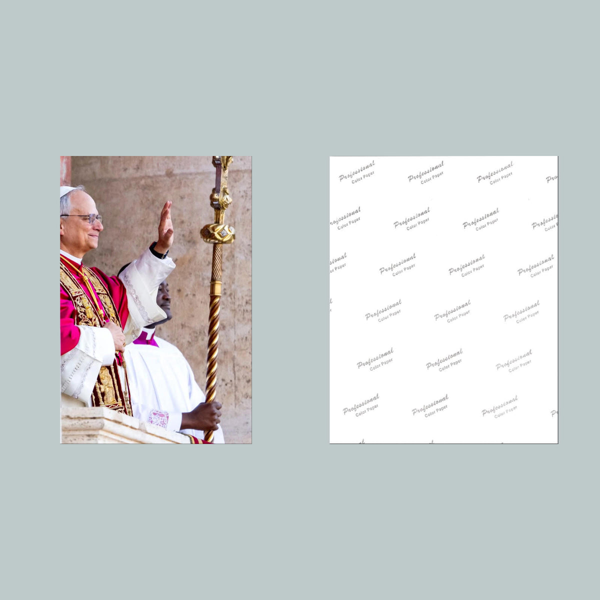 1267 Pope with Staff 8x10 Glossy Photo - Fast-Secure Shipping MS