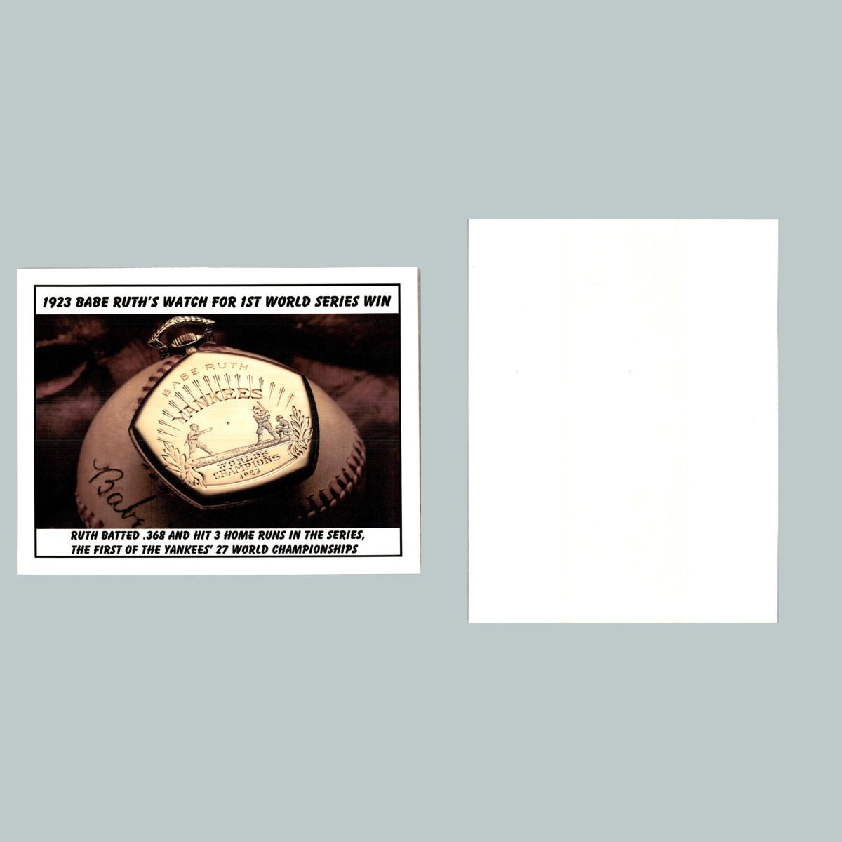 0031 P-8X10 Babe Ruth's World Series Watch Glossy Photo Fast Shipping BBL