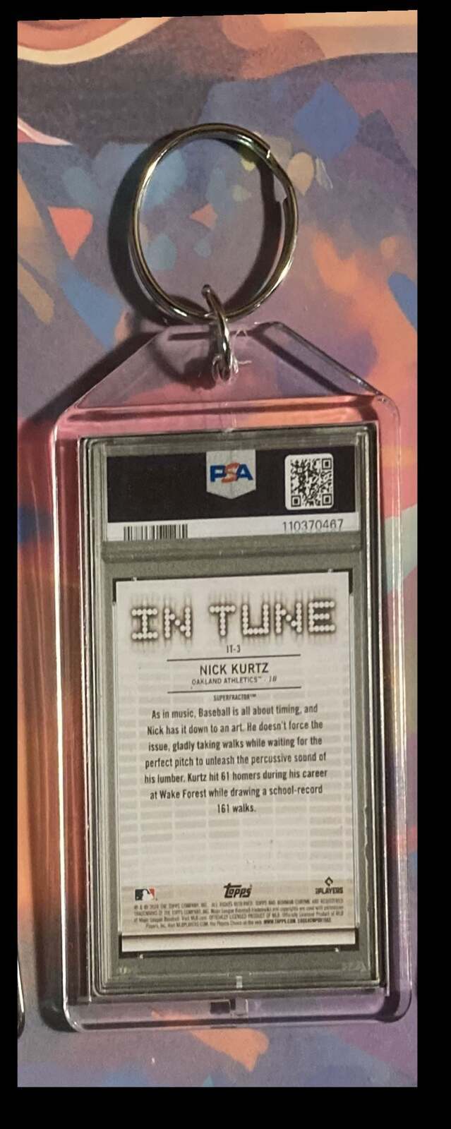 3249 Nick Kurtz 2024 Bowman Draft In Tune Superfractor Keychain