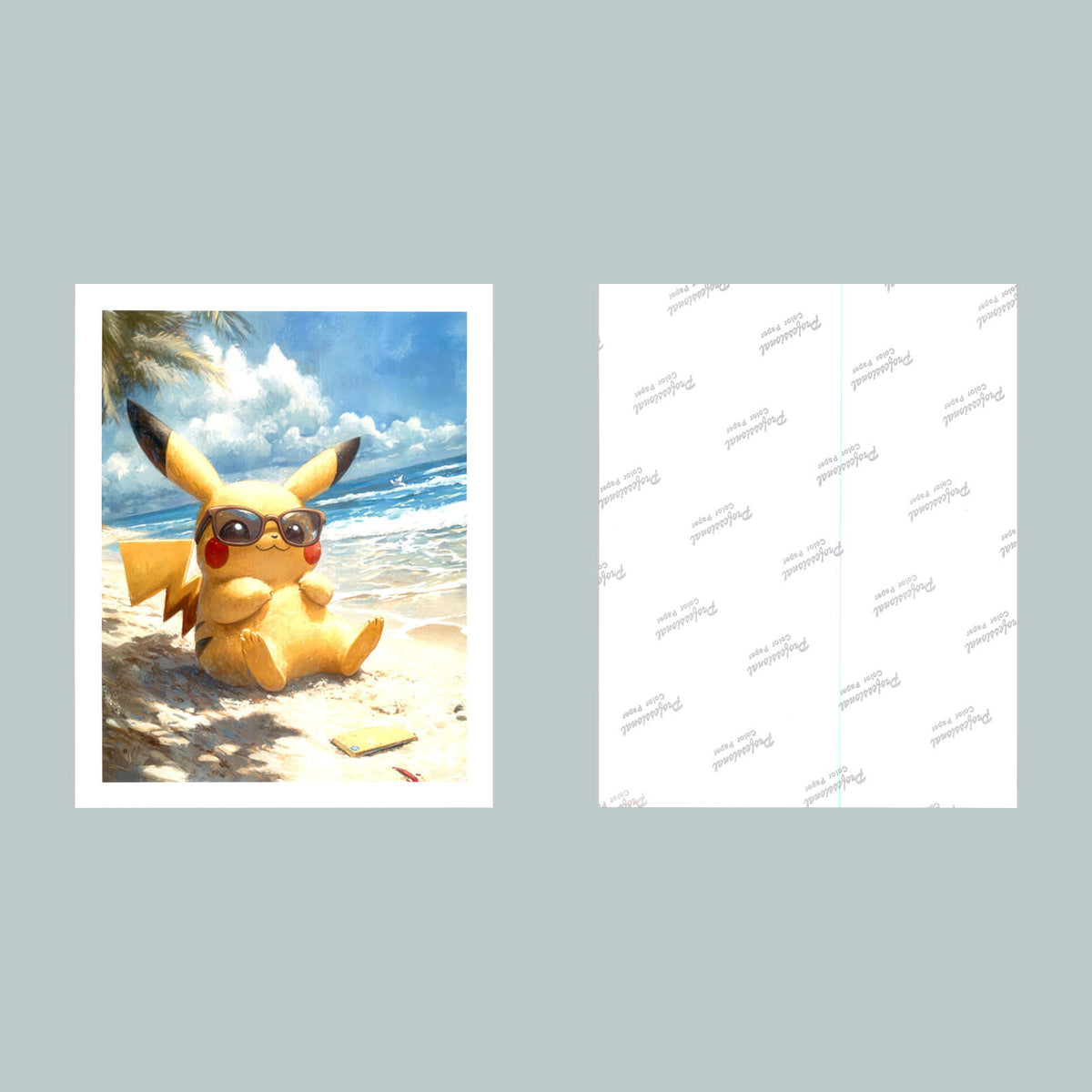 0401 P Pikachu 8X10 Pokemon Pikachu Beach Glossy Photo Fast-Ship MS