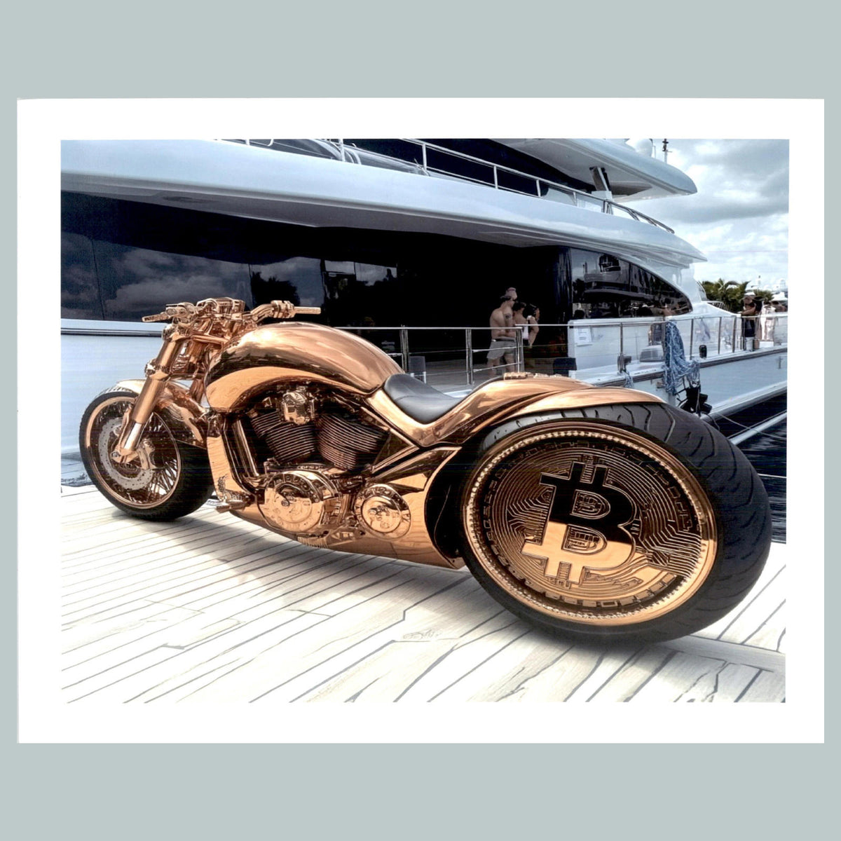 0453 P-8X10 Gold Motorcycle Glossy Photo Fast-Secure Shipping