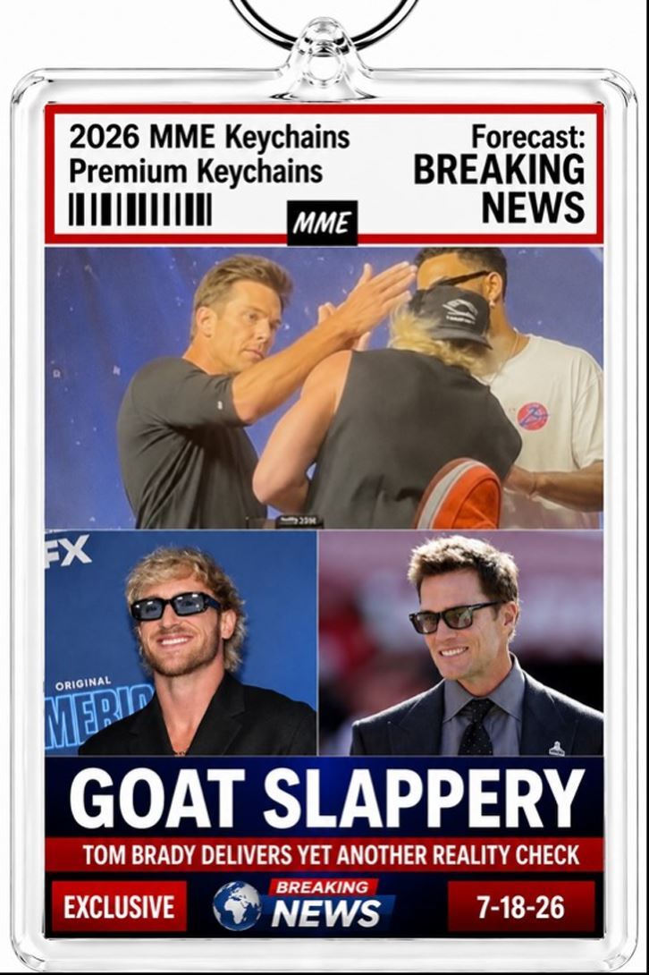 3955 Tom Brady Keychain Breaking News! Slaps Logan Paul Alt Version 5